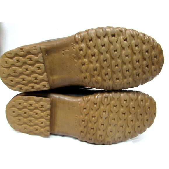 Vintage LL Bean Maine hunting shoe women's size 7 brown duck boots - Picture 10 of 12